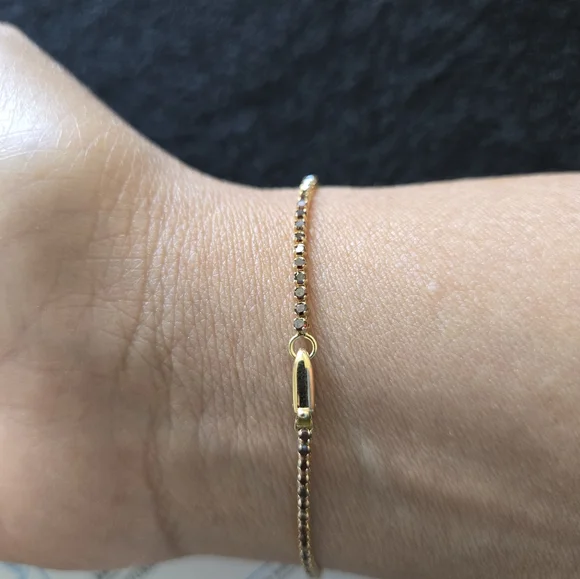 Very Rare Natural Red Diamond In 18k Solid Yellow Gold Tennis Bracelet - Picture 5 of 6